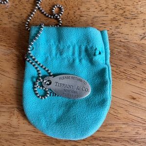Tiffany’s large dog tag necklace
